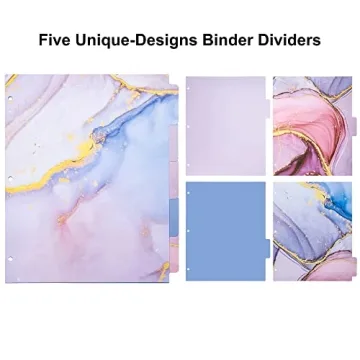 NELOVI Cute 1 Inch 3 Ring Binder - Pink Marble Design