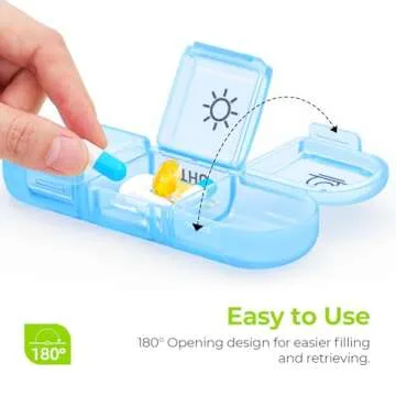 AUVON Weekly Pill Organizer 3 Times a Day, Large 7 Day Pill Box 3 Times a Day with Separate Containe...