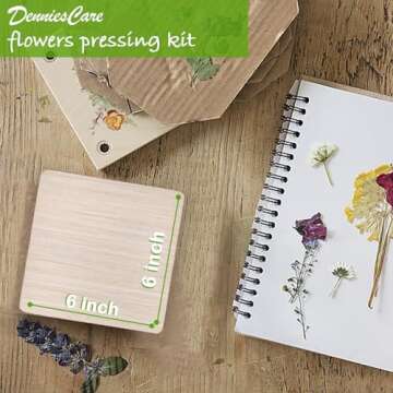 DenniesCare Mini Flower Press Kit for Creative Nature Lovers