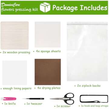 DenniesCare Mini Flower Press Kit for Creative Nature Lovers
