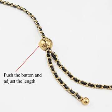 Beaulegan Adjustable Purse Chain Strap 51 Inches Gold