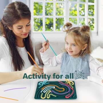 Boxgear Sensory Activity Board Silicone Fidget Toy Sensory Fidget Toys for Kids 8-12 | Quite Fidget Toy for Classroom, Autism Sensory Activities Toy for Calming, Anxiety, ADHD (size1)