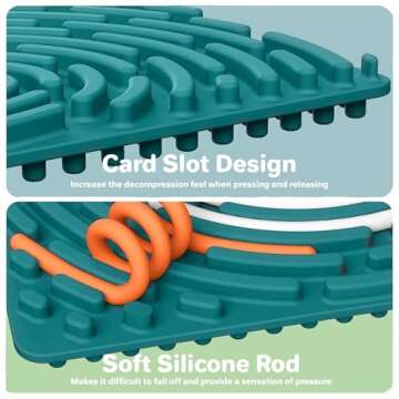 Boxgear Sensory Activity Board Silicone Fidget Toy Sensory Fidget Toys for Kids 8-12 | Quite Fidget Toy for Classroom, Autism Sensory Activities Toy for Calming, Anxiety, ADHD (size1)