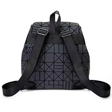 KAISIBO Women Geometric Lattice Luminous Backpack