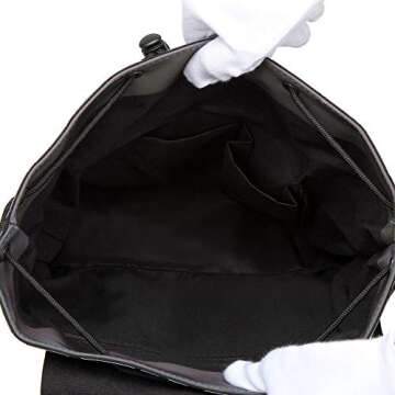 KAISIBO Women Geometric Rhomboids Lattice Long Wallet and Purse (Luminous backpack 4)