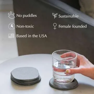 Dorai Home Stone Coaster Set – Absorbent Diatomite Coasters