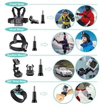 Appolab 61 in 1 Action Camera Accessories Kit for Adventurers