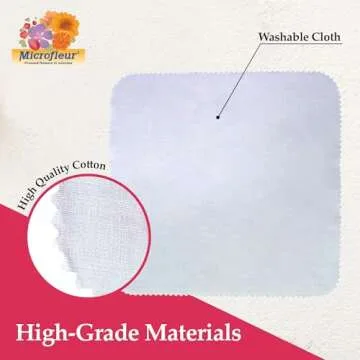 Microfleur - Max White Liners for Microwave Flower Press 9" (23 cm), Floral Art Crafting Accesory, Creative DIY Handicrafts, Dry Extra Replacement Durable Cotton Paper Sheets - 20 PC (10 Pair)