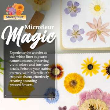 Microfleur - Max White Liners for Microwave Flower Press 9" (23 cm), Floral Art Crafting Accesory, Creative DIY Handicrafts, Dry Extra Replacement Durable Cotton Paper Sheets - 20 PC (10 Pair)