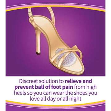 Dr. Scholl's Love Your Heels & Wedges Ball of Foot Cushions for Women, 1 Pair, Metatarsal Pads Women - All-Day Comfort for High Heels - Relieve & Prevent Shoe Discomfort, No Sliding Stopper Pads