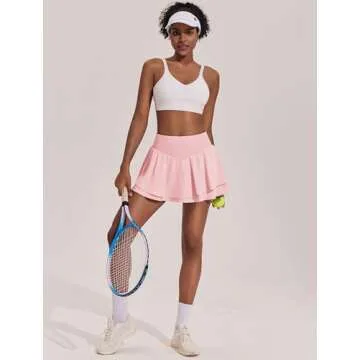 Comfortable PINSPARK Tennis Skirts with Pockets for Women