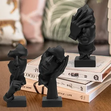 Thinker Statue Set - Modern Resin Home Decor