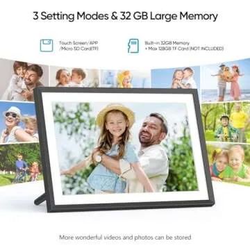 ARZOPA Frameo Digital Picture Frame 10.1 Inch Smart WiFi Digital Photo Frame 32GB with 1280x800 IPS Touch Screen, Auto-Rotate and Slideshow, Easy Setup to Share Photos Or Videos from Anywhere Anytime