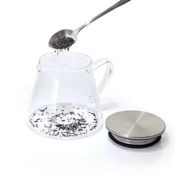 Four Life 841 Teapot Glass, Heat Resistant, 18.9 fl oz (532 ml), For 3 Cups, Lid with Tea Strainer, One Hand, Microwave and Dishwasher Safe, Not Direct Fire, Fuji Glass Teapot