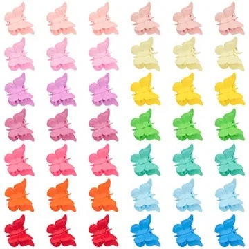 EAONE Colorful Mini Butterfly Clips for Girls & Women