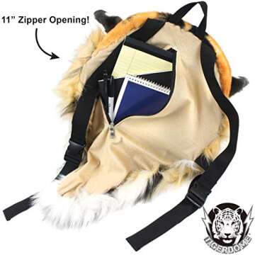 VIAHART Authentic Tigerdome Orange Bengal Tiger Animal Head Backpack and Wall Mount
