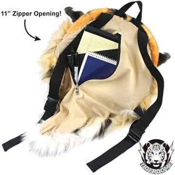 VIAHART Authentic Tigerdome Orange Bengal Tiger Animal Head Backpack and Wall Mount