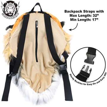 VIAHART Authentic Tigerdome Orange Bengal Tiger Animal Head Backpack and Wall Mount