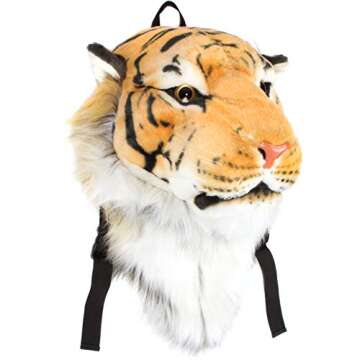 VIAHART Authentic Tigerdome Orange Bengal Tiger Animal Head Backpack and Wall Mount