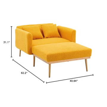 Elegant Modern Velvet Chaise Lounge - Versatile Sofa Bed