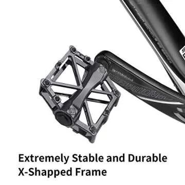 DUNCHATY Bike Pedals Mountain Bike Pedals Aluminum CNC Bearing Bicycle Pedals, Road Bike Pedals with...