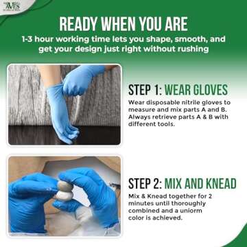 Apoxie Sculpt - 2 Part Modeling Compound (A & B) - 1 Pound, White/Stone White