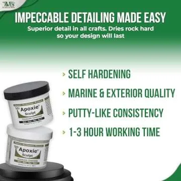 Apoxie Sculpt - 2 Part Modeling Compound (A & B) - 1 Pound, White/Stone White