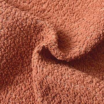 Rythome Burnt Orange Boucle Throw Pillow Covers Set of 2