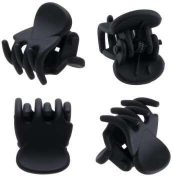 BokWin 50 Pcs Mini Hair Clips,0.6 Inch Matte Black Claw Clips,Small Hair Clamp for Women Kids Girls ...