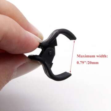 BokWin 50 Pcs Mini Hair Clips,0.6 Inch Matte Black Claw Clips,Small Hair Clamp for Women Kids Girls and Different HairStyles