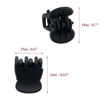 BokWin 50 Pcs Mini Hair Clips,0.6 Inch Matte Black Claw Clips,Small Hair Clamp for Women Kids Girls and Different HairStyles