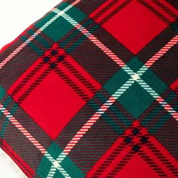 Cozy Bliss 1pcs Buffalo Plaid Throw Pillow Cover 18x18 Inches Christmas Pillow Cover, Embroidered Stay Cozy Decorative Throw Pillow Cover for Holiday Home Decor (Stay Cozy, 18" x 18")