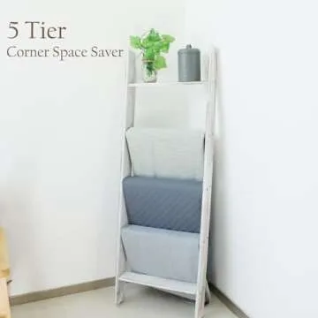 Honest 5-Tier Blanket Ladder for Stylish Storage