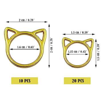 Charming Cat Head Stitch Markers Set for Knitters