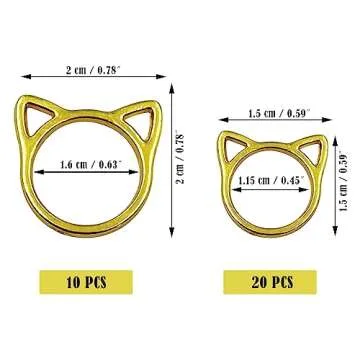 Charming Cat Head Stitch Markers Set for Knitters