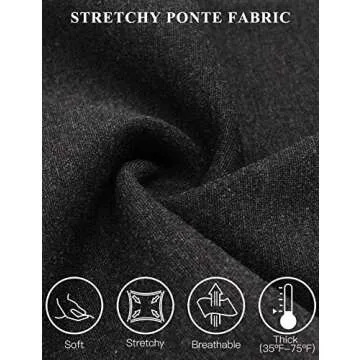 Tapata Women's 26''-34'' Stretchy Straight Dress Pants
