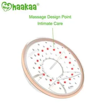 haakaa Breast Milk Collector Breast Shells Breast Milk Catcher Milk Savers Nipple Shells for Breastfeeding, Reusable & Easy to be Placed Under Bras, 2 Pack