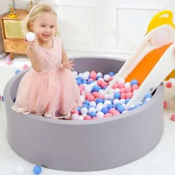 Wilwolfer Large Foam Ball Pit for Toddlers and Babies