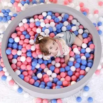 Wilwolfer Large Foam Ball Pit for Toddlers and Babies