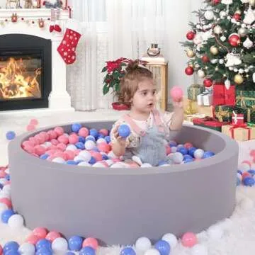 Wilwolfer Large Foam Ball Pit for Toddlers and Babies