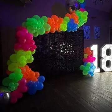 156pcs Neon Balloon Garland Kit for Glow Parties