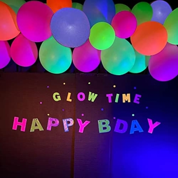 156pcs Neon Balloon Garland Kit for Glow Parties