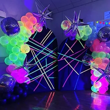 156pcs Neon Balloon Garland Kit for Glow Parties