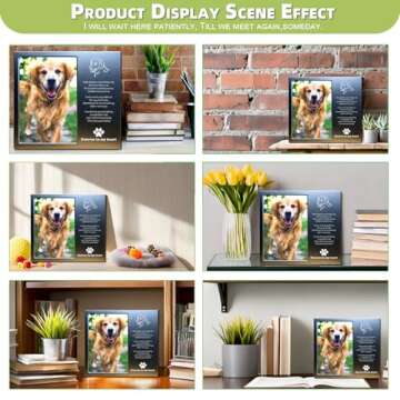 JOEZITON Dog Memorial Gifts for Loss of Dog, Loss of Dog Sympathy Gift, Dog Memorial Picture Frame, 4 x 6 inches, Aluminum Alloy
