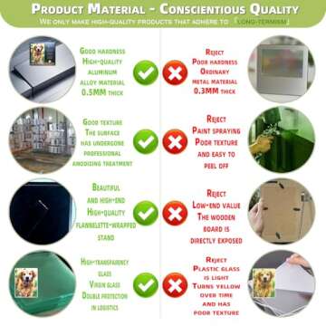 JOEZITON Dog Memorial Gifts for Loss of Dog, Loss of Dog Sympathy Gift, Dog Memorial Picture Frame, 4 x 6 inches, Aluminum Alloy