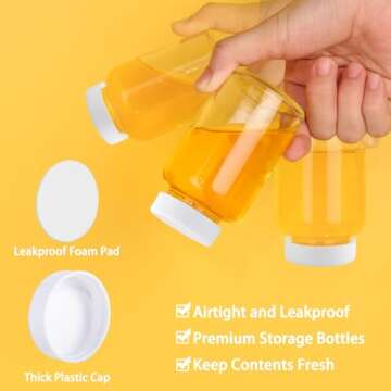 HINGWAH 12 Pack 4 OZ Glass Shot Bottles with Caps, 120 ML Empty Wellness Juice Shot Bottles, Reusable Clear Glass Bottles for Juice, Shots and Homemade Beverages