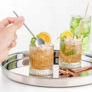 Sustainable Restaurantware Bar Lux Spoon Straws for Every Drink