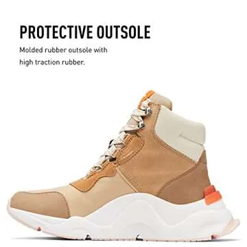 Sorel Women's Kinetic RNEGD Conquest Boot — Tawny Buff, Canoe — Waterproof Leather Winter Boots — Size 8