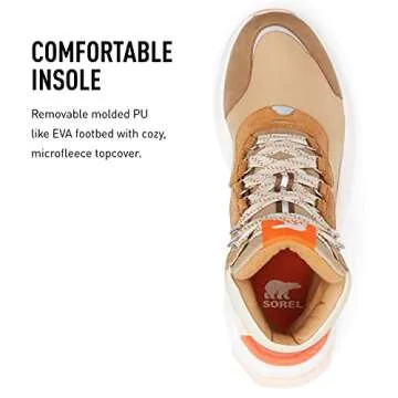 Sorel Women's Kinetic RNEGD Conquest Boot — Tawny Buff, Canoe — Waterproof Leather Winter Boots — Size 8