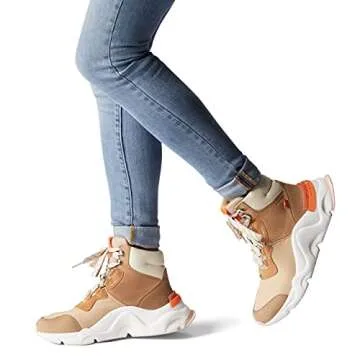 Sorel Women's Kinetic RNEGD Conquest Boot — Tawny Buff, Canoe — Waterproof Leather Winter Boots — Size 8